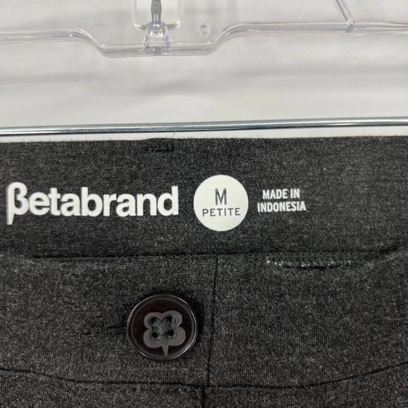 Betabrand Yoga Dress Pant Charcoal Straight Leg Pull On Womens Medium Petite - Picture 5 of 8
